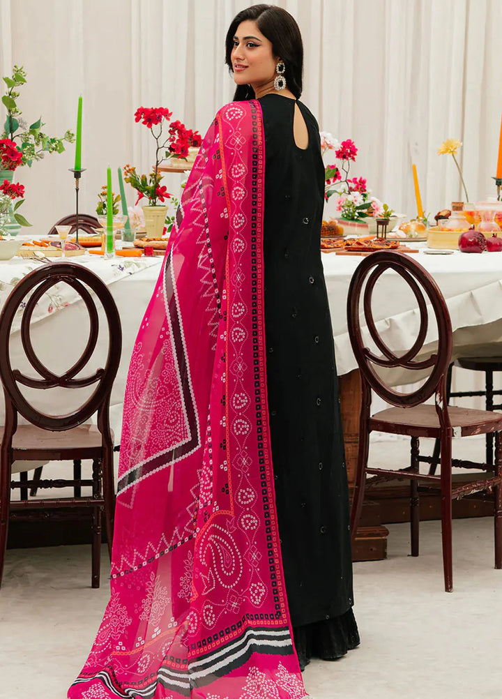 Allenura By Mahnur Embroidered Lawn Suits Unstitched 3 Piece MN24A D-11 Mocha - Luxury Collection