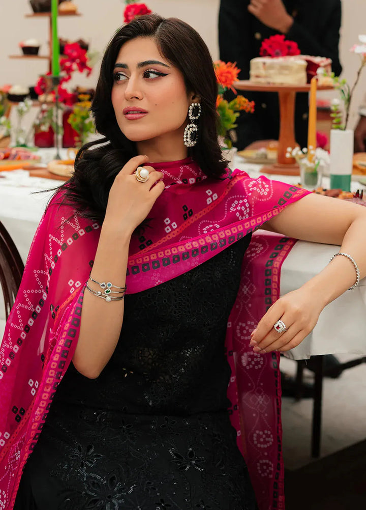 Allenura By Mahnur Embroidered Lawn Suits Unstitched 3 Piece MN24A D-11 Mocha - Luxury Collection