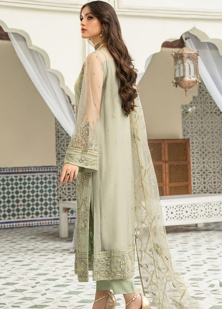 Andaz-e-Khas By Resham Ghar Embroidered Net Suits Unstitched 3 Piece RG22AK MAHAROH - Luxury Collection