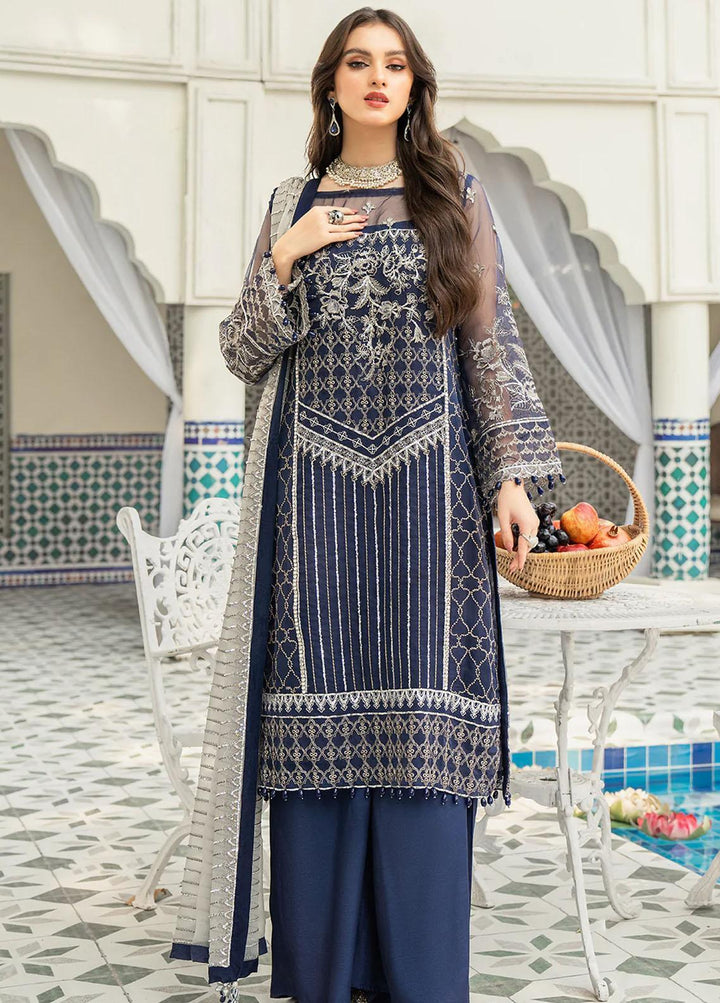 Andaz-e-Khas By Resham Ghar Embroidered Organza Suits Unstitched 3 Piece RG22AK REET - Luxury Collection