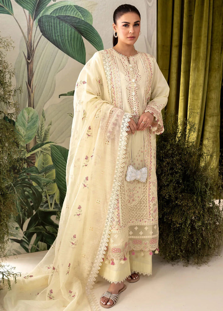 Apana By Aabyaan Embroidered Chikankari Suit Unstitched 3 Piece ABY24A AL-04 Palwasha - Festive Collection