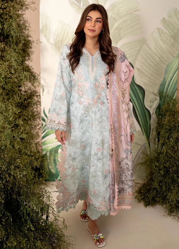 Apana By Aabyaan Embroidered Chikankari Suit Unstitched 3 Piece ABY24A AL-06 Gulalai - Festive Collection