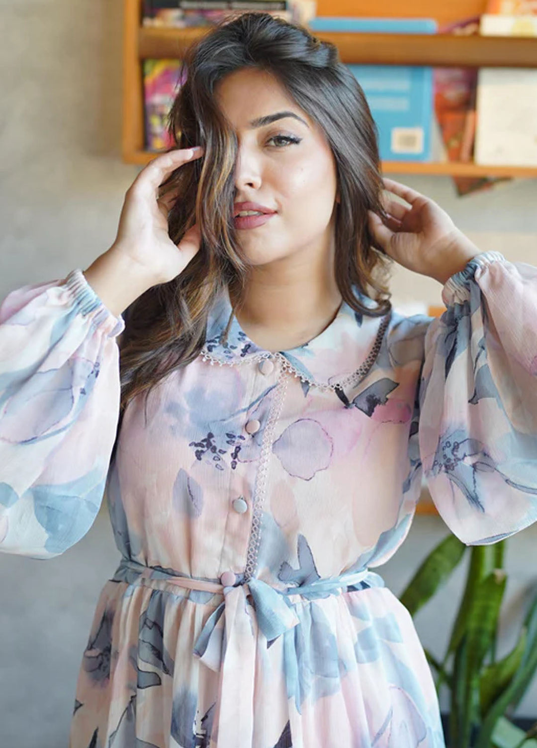 Apricocia Pret Printed Chiffon 1 Piece Regal Bloom