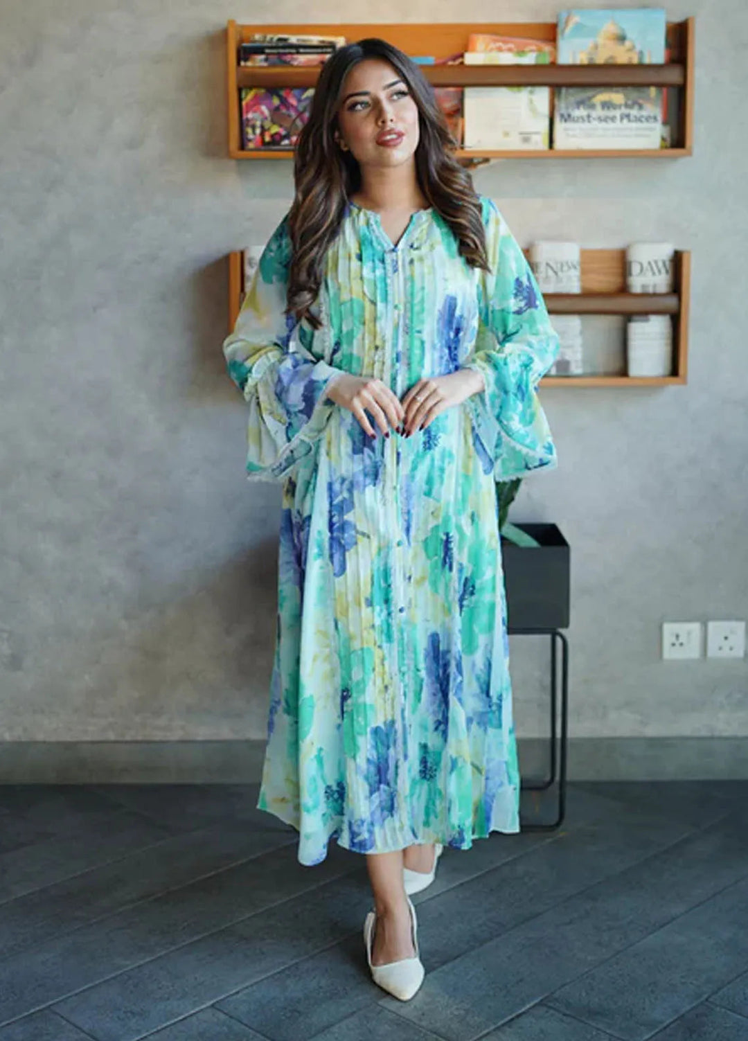 Apricocia Pret Printed Chiffon 1 Piece Scarlette