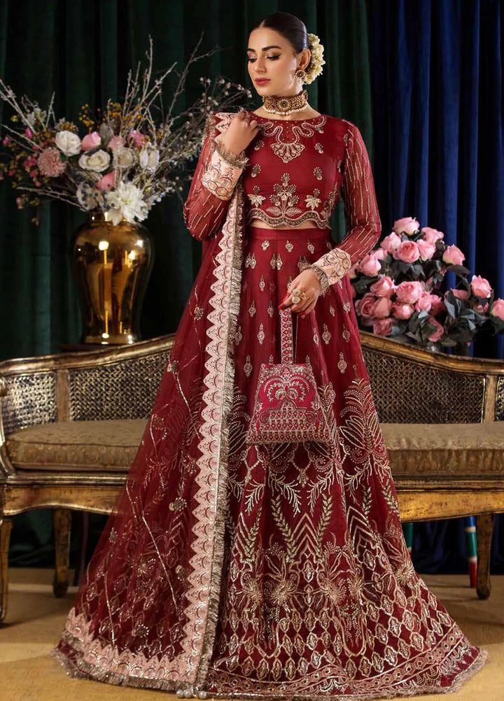 Aroha By Riaz Arts Embroidered Organza Suit Unstitched 4 Piece RA24AW AR-02 - Luxury Collection