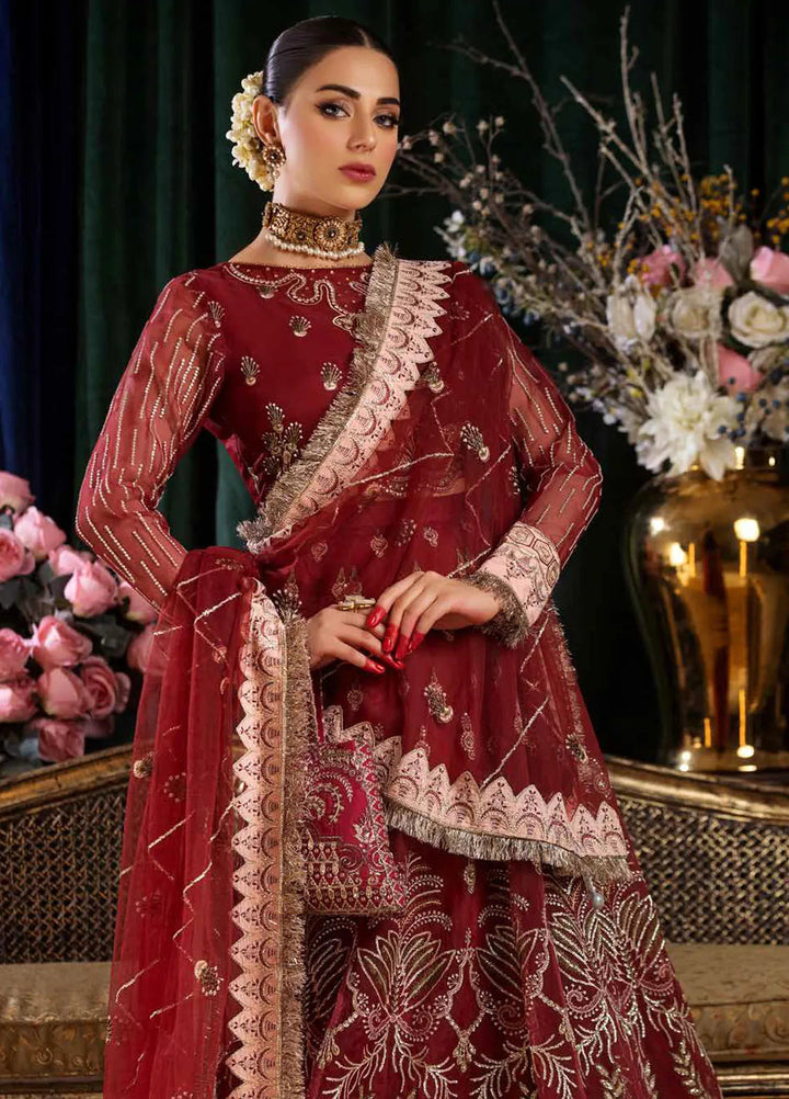 Aroha By Riaz Arts Embroidered Organza Suit Unstitched 4 Piece RA24AW AR-02 - Luxury Collection