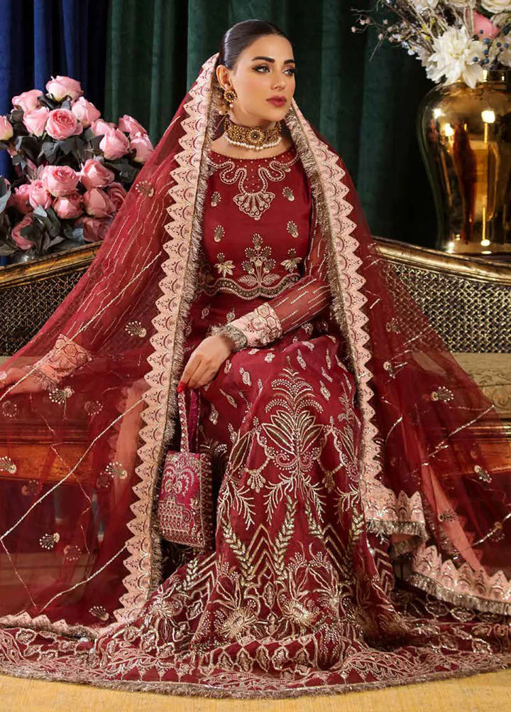 Aroha By Riaz Arts Embroidered Organza Suit Unstitched 4 Piece RA24AW AR-02 - Luxury Collection