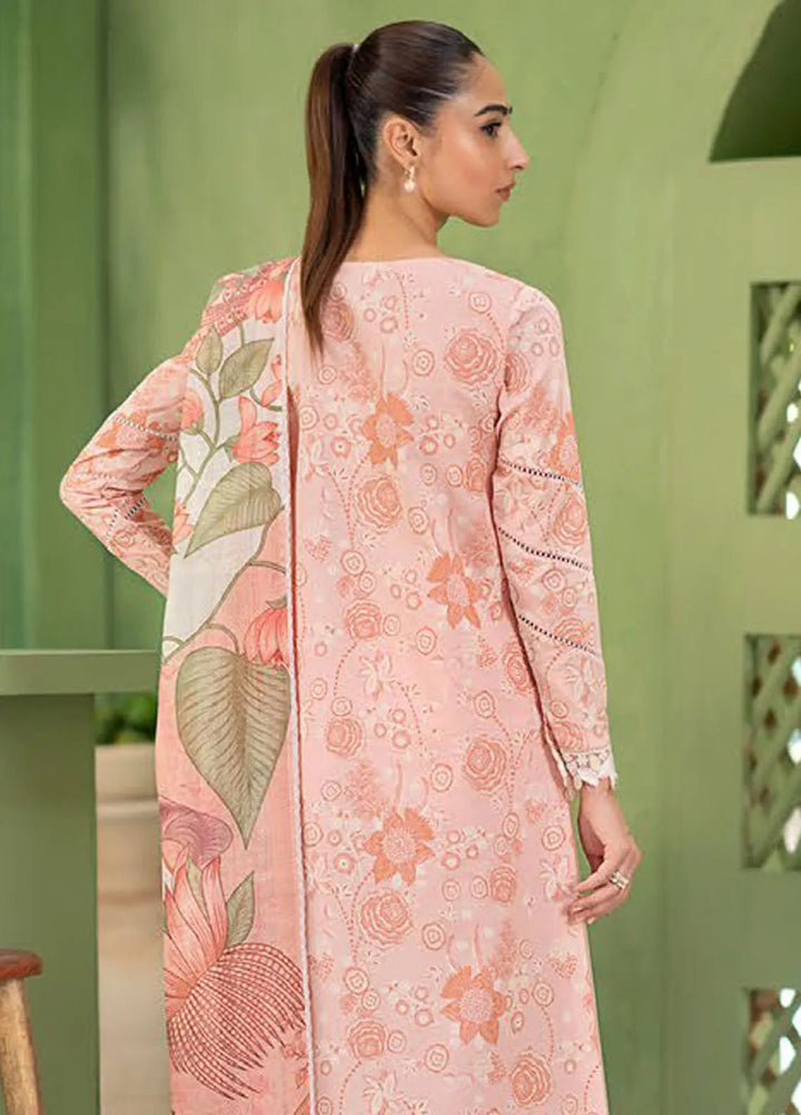 Artisan by Seran Embroidered Lawn Suit Unstitched 3 Piece SRN25A D-07 Peche - Summer Collection