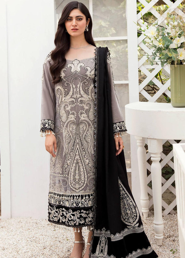 Asifa & Nabeel Embroidered Velvet Suits Unstitched 3 Piece AN22V VC-03 - Luxury Collection