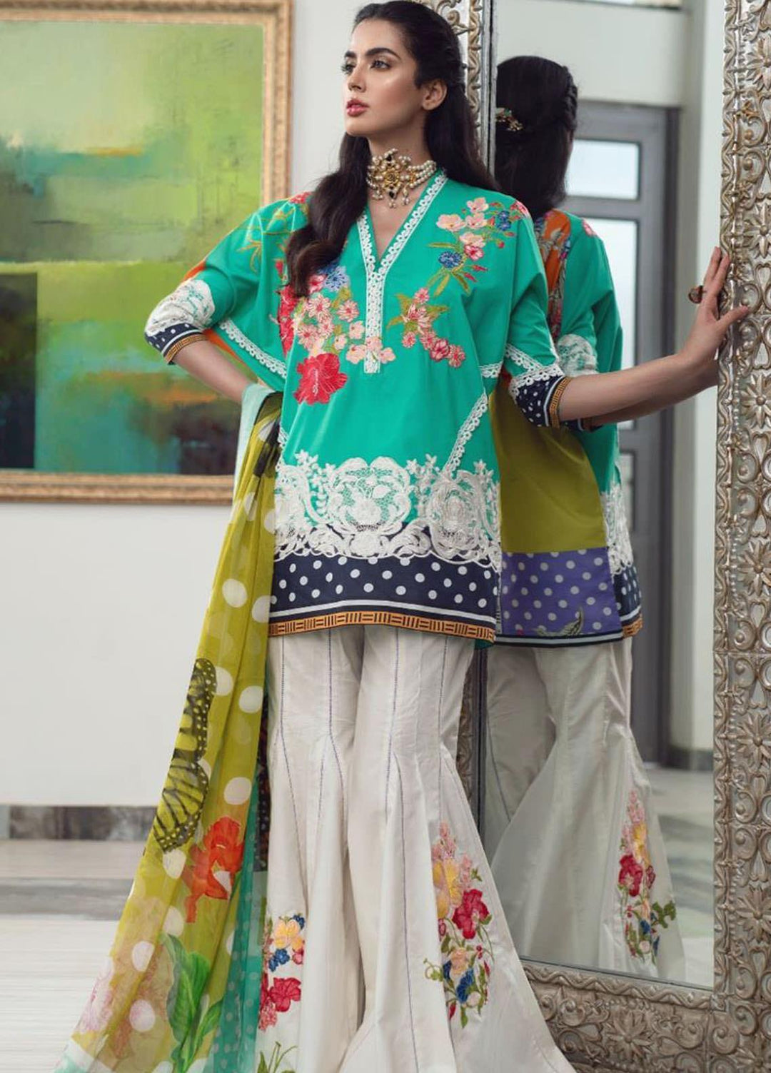 Lamour By Asifa & Nabeel Embroidered Lawn Suits Unstitched 3 Piece AN21L 3-P Sweet Success - Luxury Collection