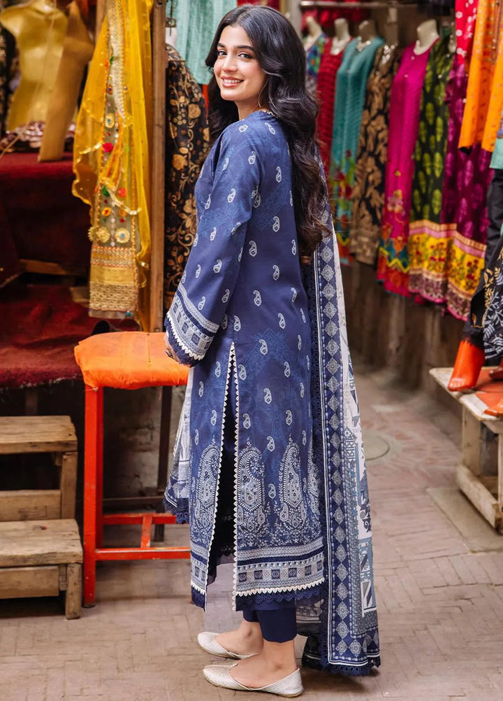 Asim Jofa Printed Lawn Suit Unstitched 3 Piece AJ24P3 AJBB-04 - Summer Collection