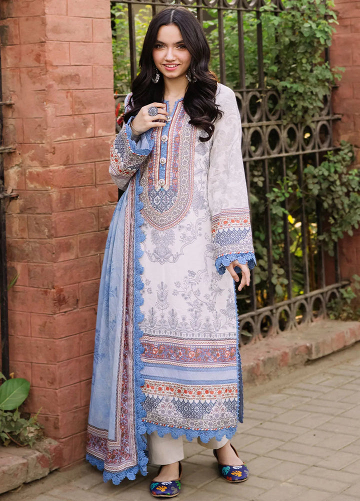 Asim Jofa Printed Lawn Suit Unstitched 3 Piece AJ24P3 AJBB-05 - Summer Collection