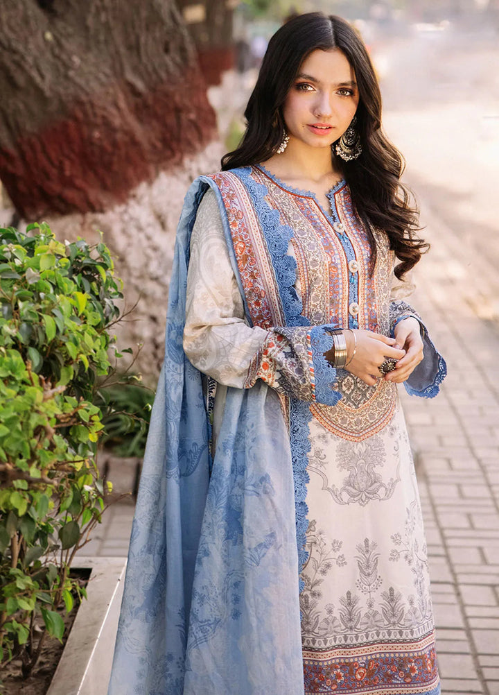 Asim Jofa Printed Lawn Suit Unstitched 3 Piece AJ24P3 AJBB-05 - Summer Collection