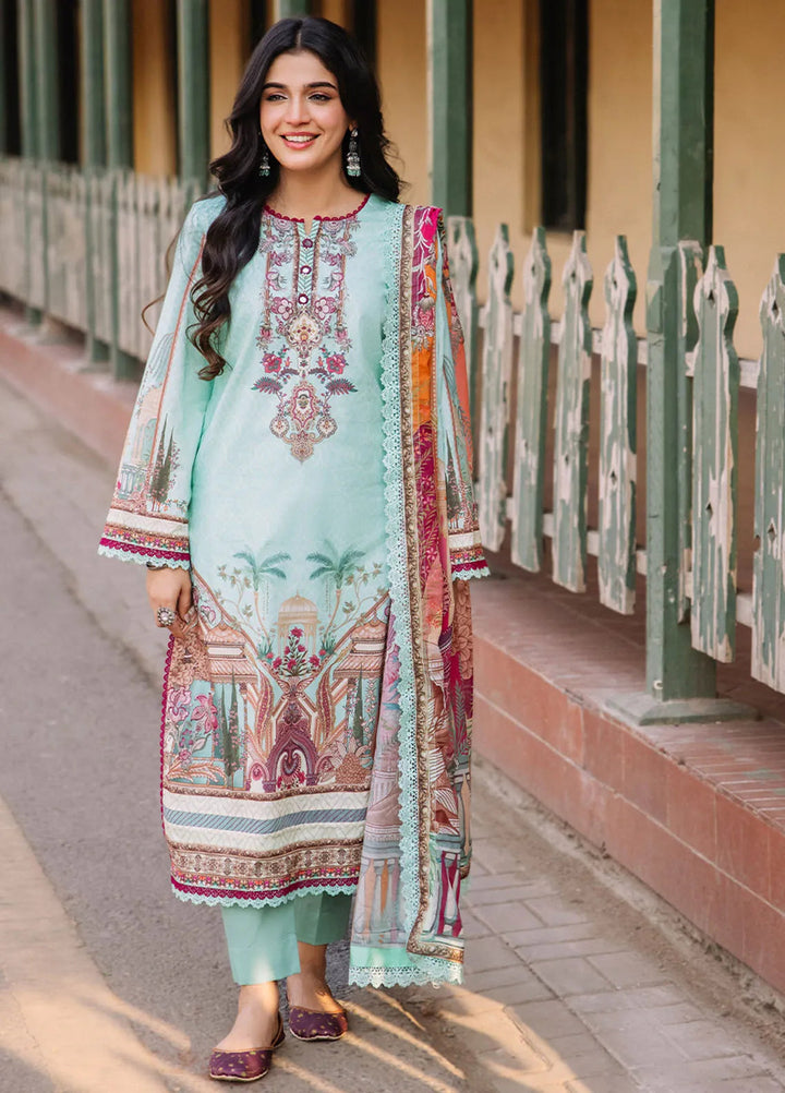 Asim Jofa Printed Lawn Suit Unstitched 3 Piece AJ24P3 AJBB-07 - Summer Collection