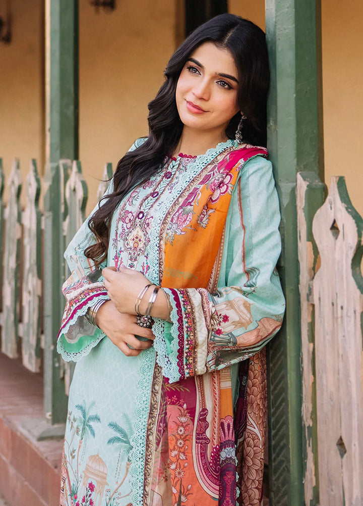 Asim Jofa Printed Lawn Suit Unstitched 3 Piece AJ24P3 AJBB-07 - Summer Collection