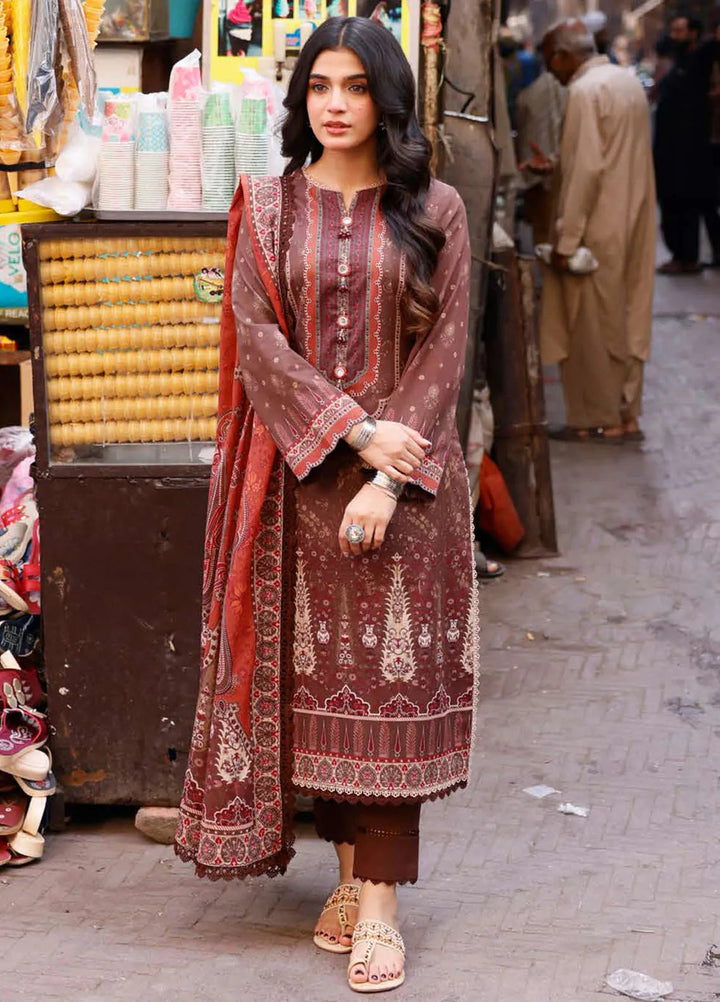 Asim Jofa Printed Lawn Suit Unstitched 3 Piece AJ24P3 AJBB-09 - Summer Collection