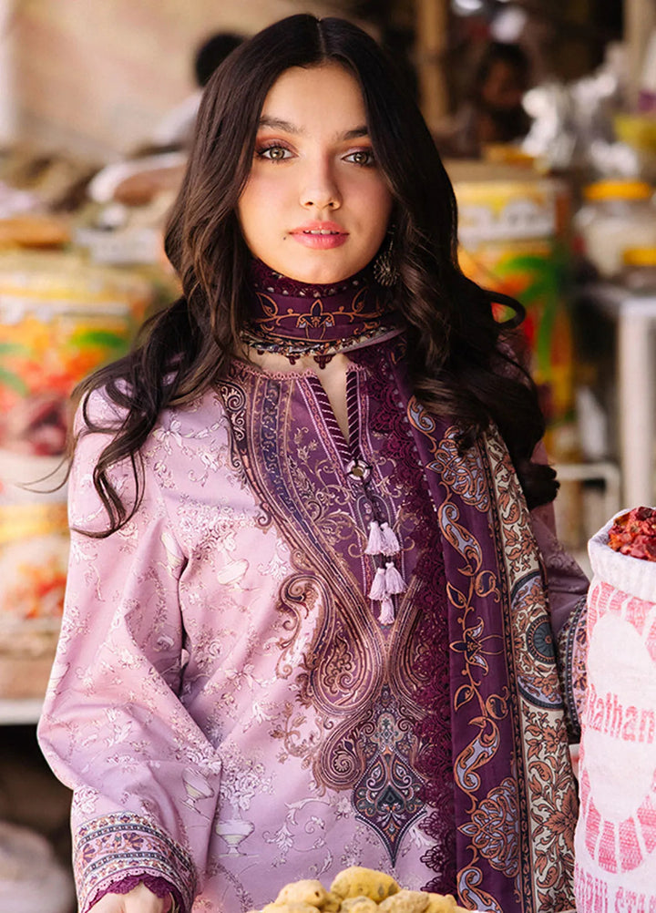 Asim Jofa Printed Lawn Suit Unstitched 3 Piece AJ24P3 AJBB-12 - Summer Collection