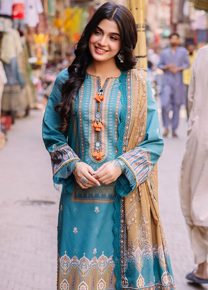 Asim Jofa Printed Lawn Suit Unstitched 3 Piece AJ24P3 AJBB-15 - Summer Collection