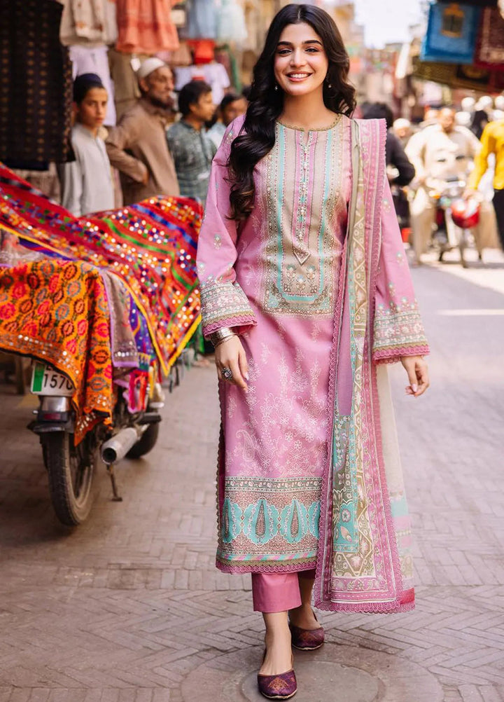 Asim Jofa Printed Lawn Suit Unstitched 3 Piece AJ24P3 AJBB-17 - Summer Collection