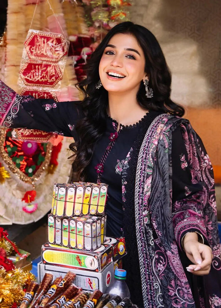 Asim Jofa Printed Lawn Suit Unstitched 3 Piece AJ24P3 AJBB-19 - Summer Collection