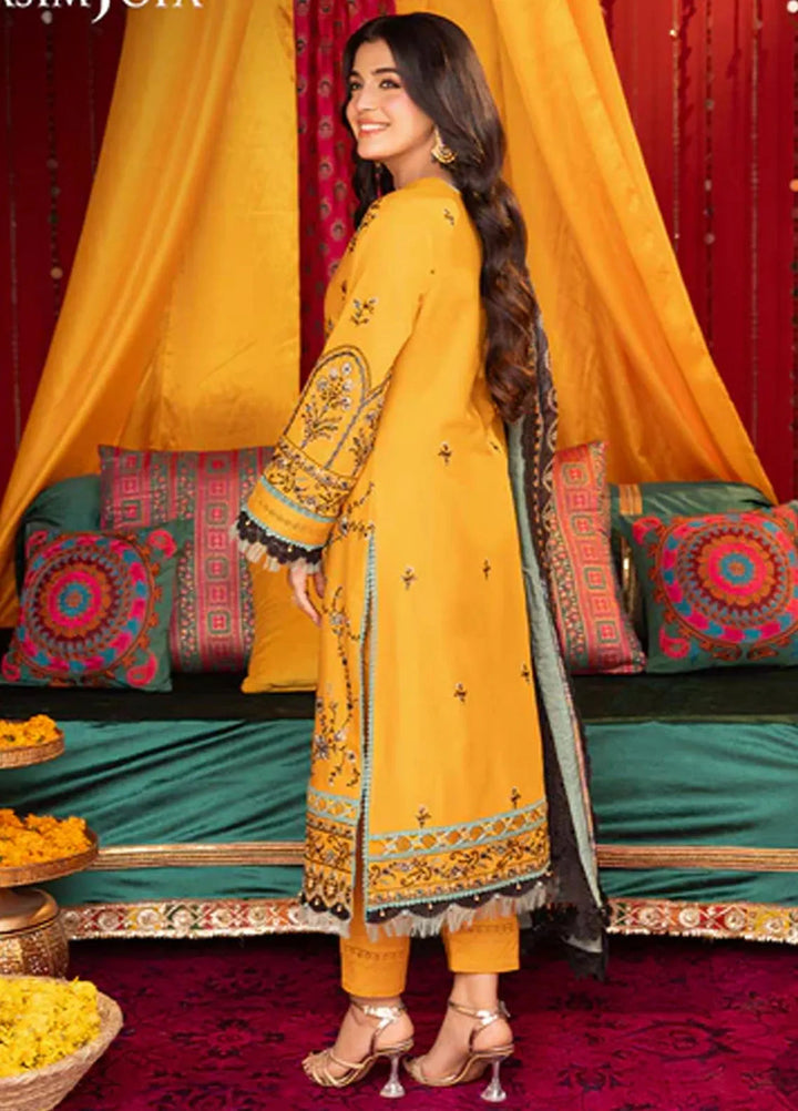 Asra By Asim Jofa Embroidered Lawn Suit Unstitched 3 Piece AJ24AE AJRA-07 - Festive Collection