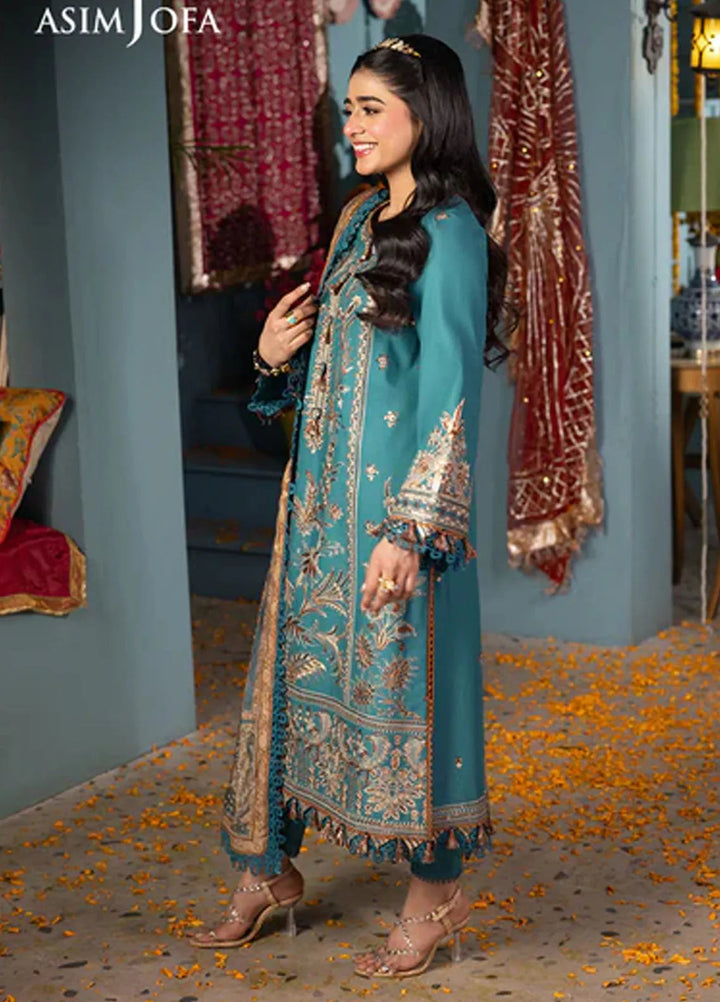 Asra By Asim Jofa Embroidered Lawn Suit Unstitched 3 Piece AJ24AE AJRA-10 - Festive Collection