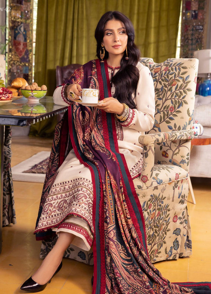 Asra By Asim Jofa Embroidered  Suits Unstitched 3 Piece AJ22AW AJW-02 - Winter Collection