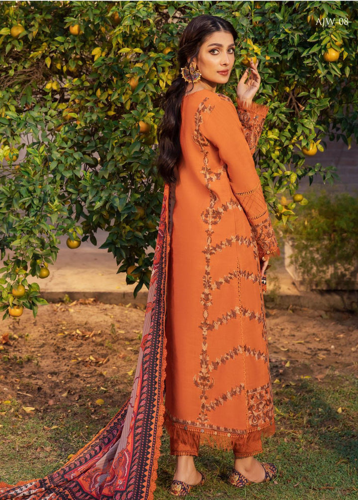 Asra By Asim Jofa Embroidered  Suits Unstitched 3 Piece AJ22AW AJW-08 - Winter Collection