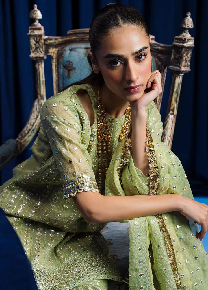 Astrella by Maham Sultan Pret Embroidered Cotton Net 3 Piece Suit Emera