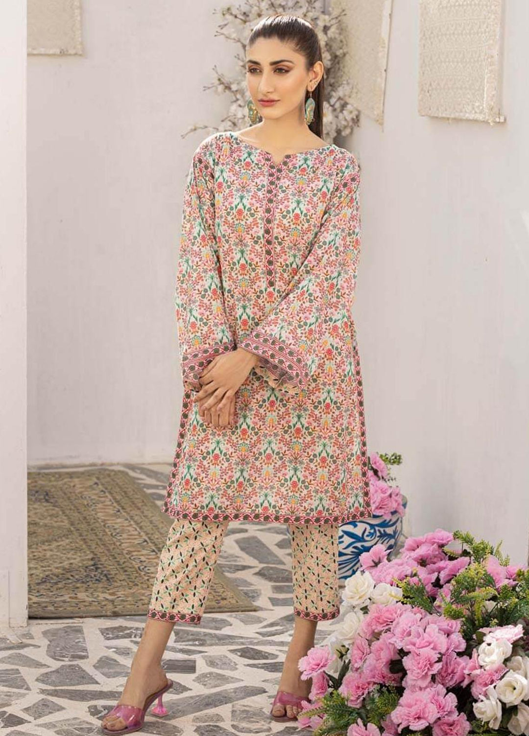 AY Textile Printed Lawn Suits Unstitched 2 Piece AYT232P AY-015 - Summer Collection