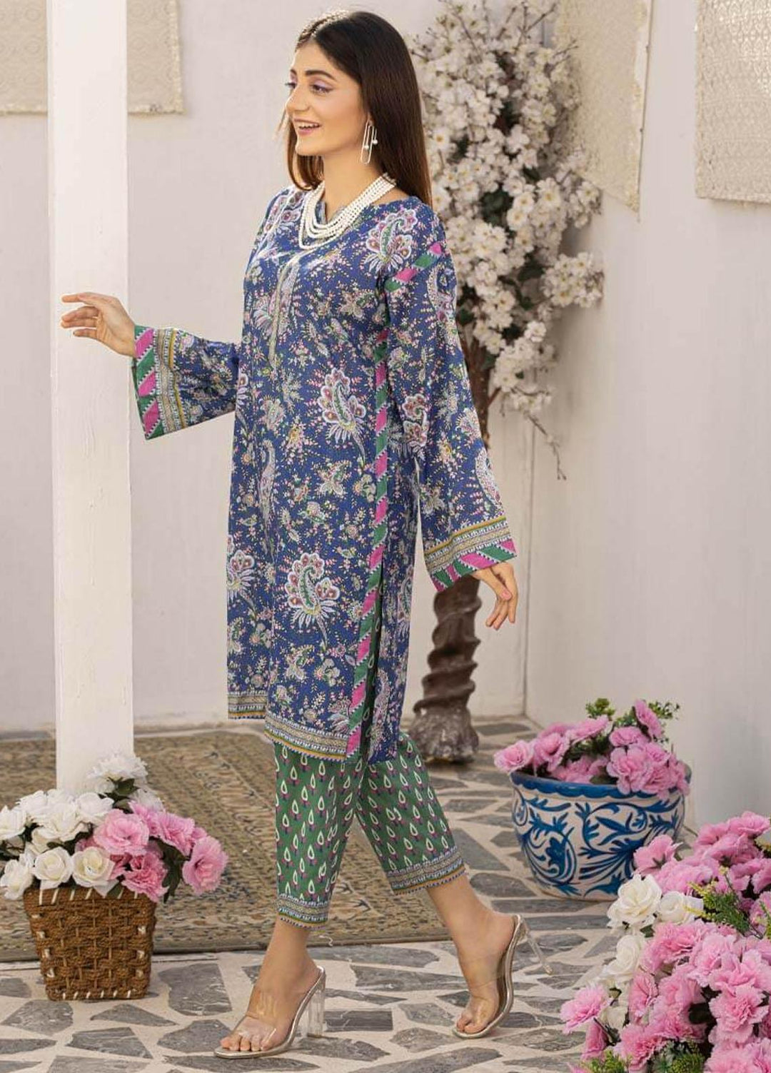 AY Textile Printed Lawn Suits Unstitched 2 Piece AYT232P AY-018 - Summer Collection