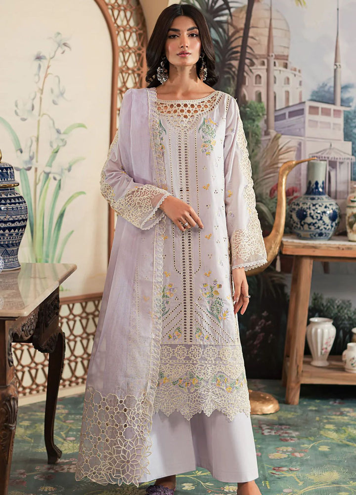 Ayra By Emaan Adeel Embroidered Lawn Suit Unstitched 3 Piece EA24AL AR-10 - Luxury Summer Collection
