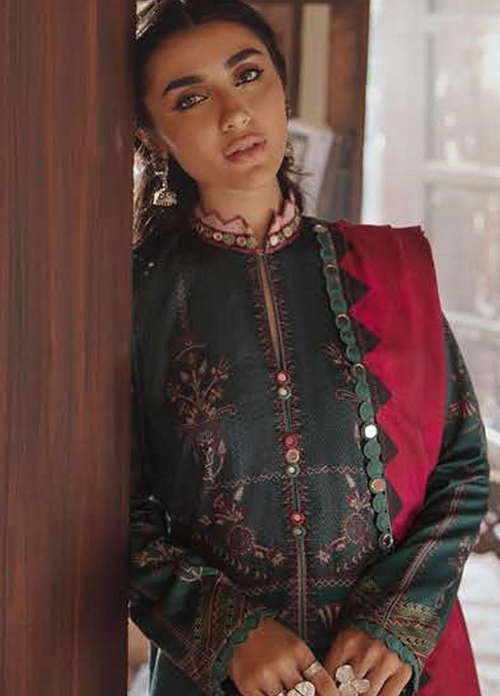 Azal by Cross Stitch Embroidered Cotton Satin Suits Unstitched 3 Piece CS21AS 12 PINE GROVE - Winter Collection