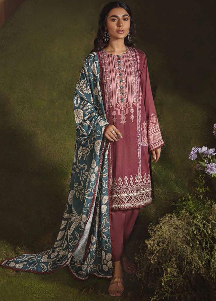 Azal by Cross Stitch Embroidered Cotton Satin Suits Unstitched 3 Piece CS21AS 16 DAMASK SOLACE - Winter Collection