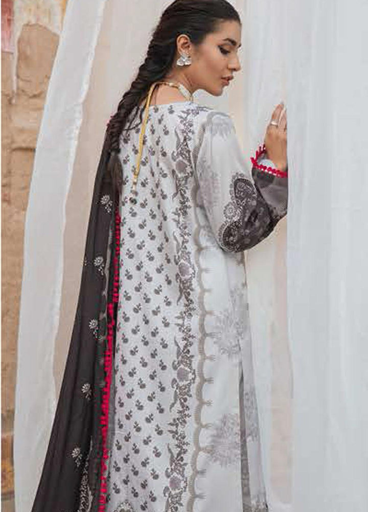 Azal by Cross Stitch Embroidered Cotton Satin Suits Unstitched 3 Piece CS21AS 18 ASHEN WIND - Winter Collection