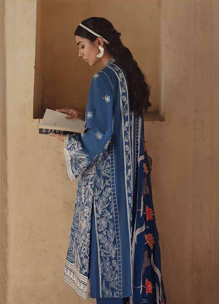 Azal by Cross Stitch Embroidered Cotton Satin Suits Unstitched 3 Piece CS21AS 19 JALAK DOZI - Winter Collection