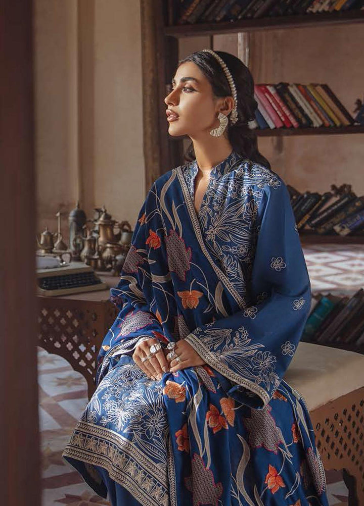 Azal by Cross Stitch Embroidered Cotton Satin Suits Unstitched 3 Piece CS21AS 19 JALAK DOZI - Winter Collection