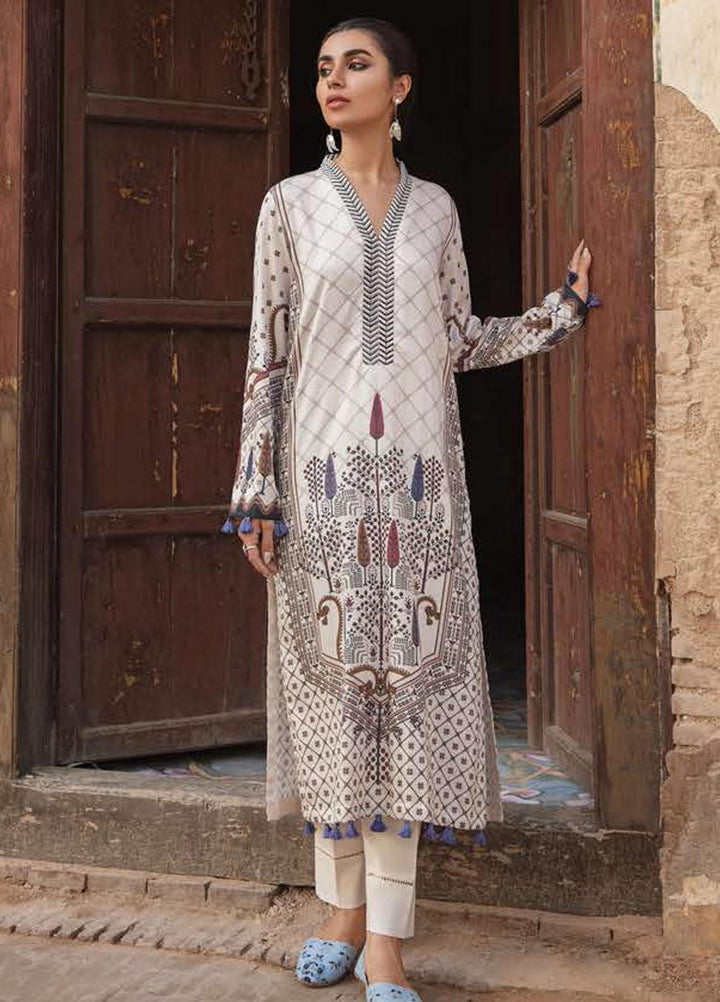 Azal by Cross Stitch Embroidered Cotton Satin Suits Unstitched 2 Piece CS21AS 20 PERSIAN CYPRESS - Winter Collection