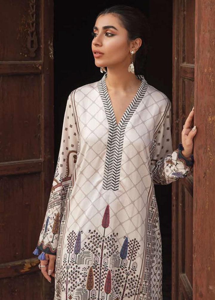 Azal by Cross Stitch Embroidered Cotton Satin Suits Unstitched 2 Piece CS21AS 20 PERSIAN CYPRESS - Winter Collection