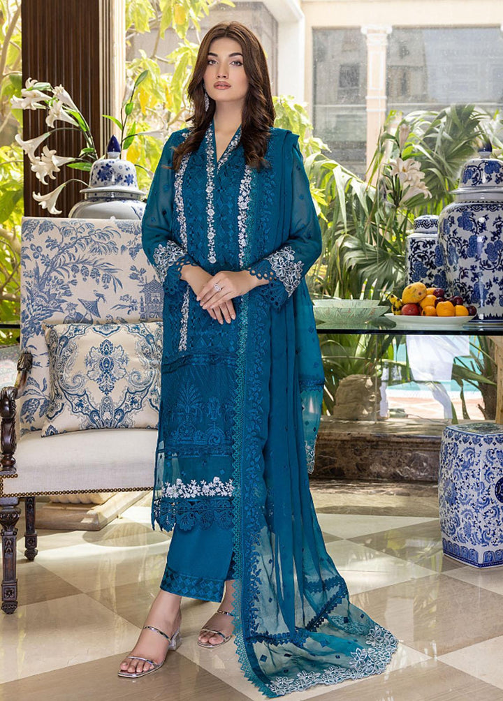 Azure Embroidered Chiffon Suits Unstitched 3 Piece AZU22LE AS-86 Glamour Glow - Eid Collection