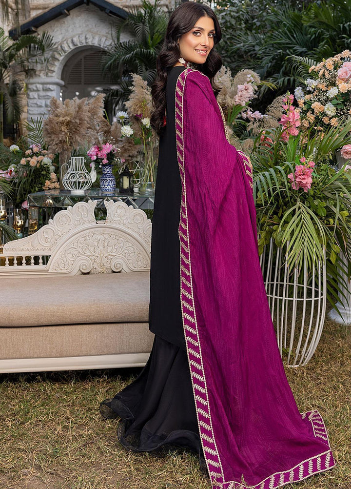 Azure Embroidered Chiffon Suits Unstitched 3 Piece AZU23L AS-96 Radiant Ruby - Luxury Collection