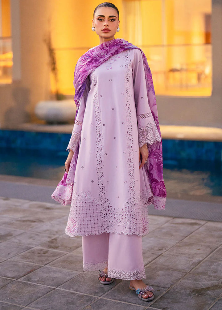 Azure Pret Embroidered Lawn 3 Piece Suit Lilac Majesty