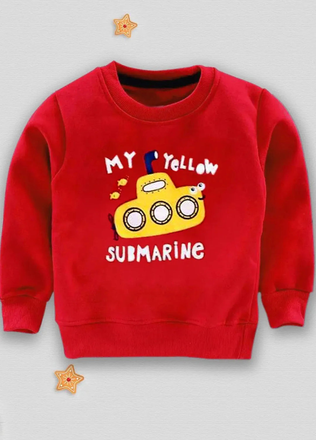 Baby Nest Bnbsws 40 Sweatshirt For Kids My Yellow Submarine Red-1310