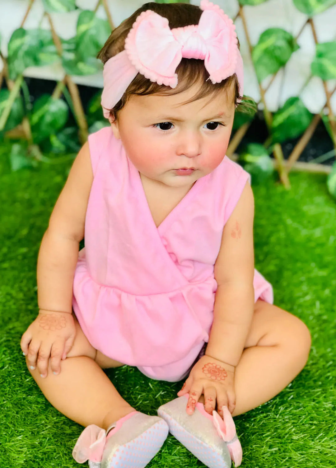 Baby Nest Casual Onesie Frock Style Premium Baby Onesie - Pink