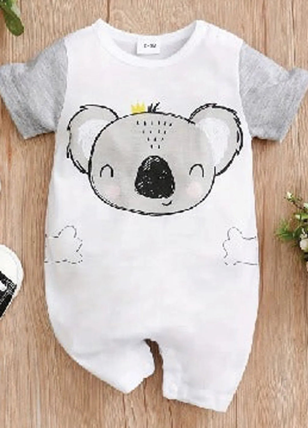 Baby Nest Casual Romper White Koala Bear