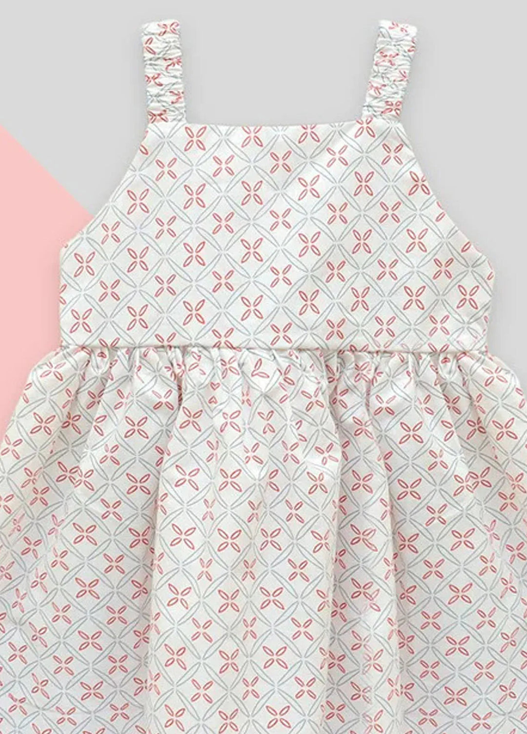 Baby Nest Frock Baby Frocks Red Flowers BNBSF-398