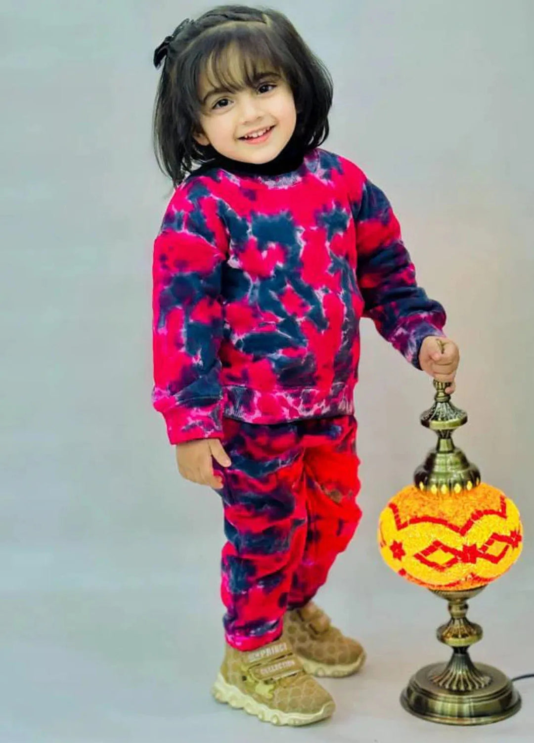Baby Nest Full Sleeves Jogger Set Tie Dye Red-1343