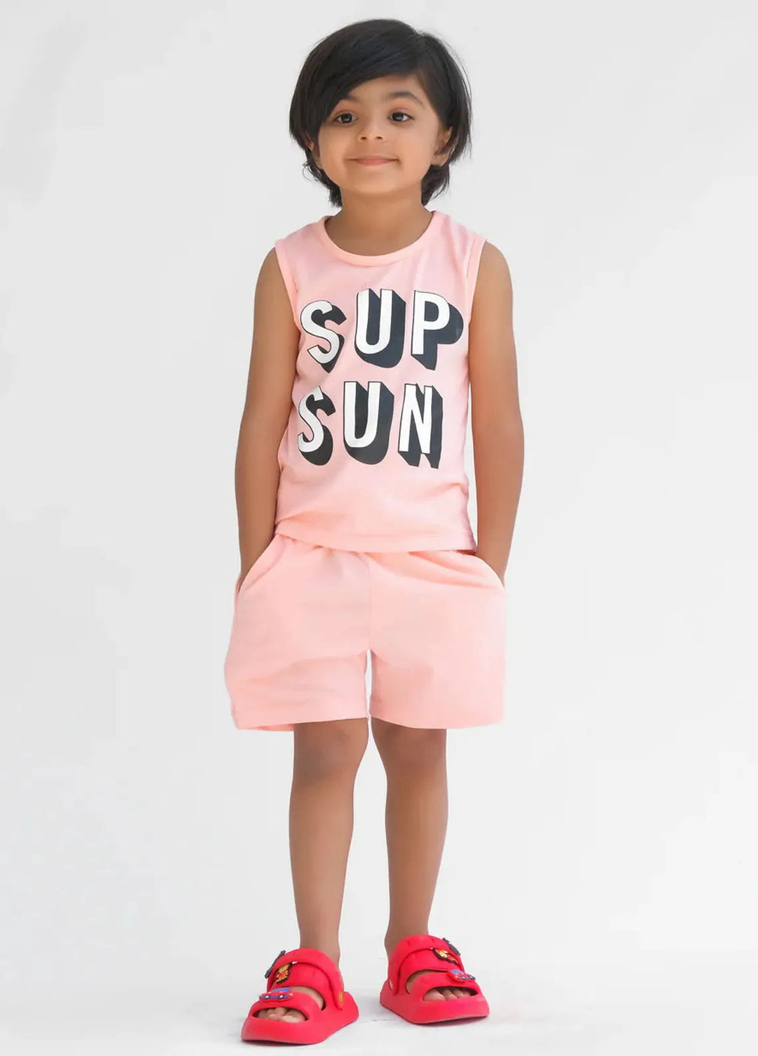 Baby Nest Kids Sando Sup Sun Pink