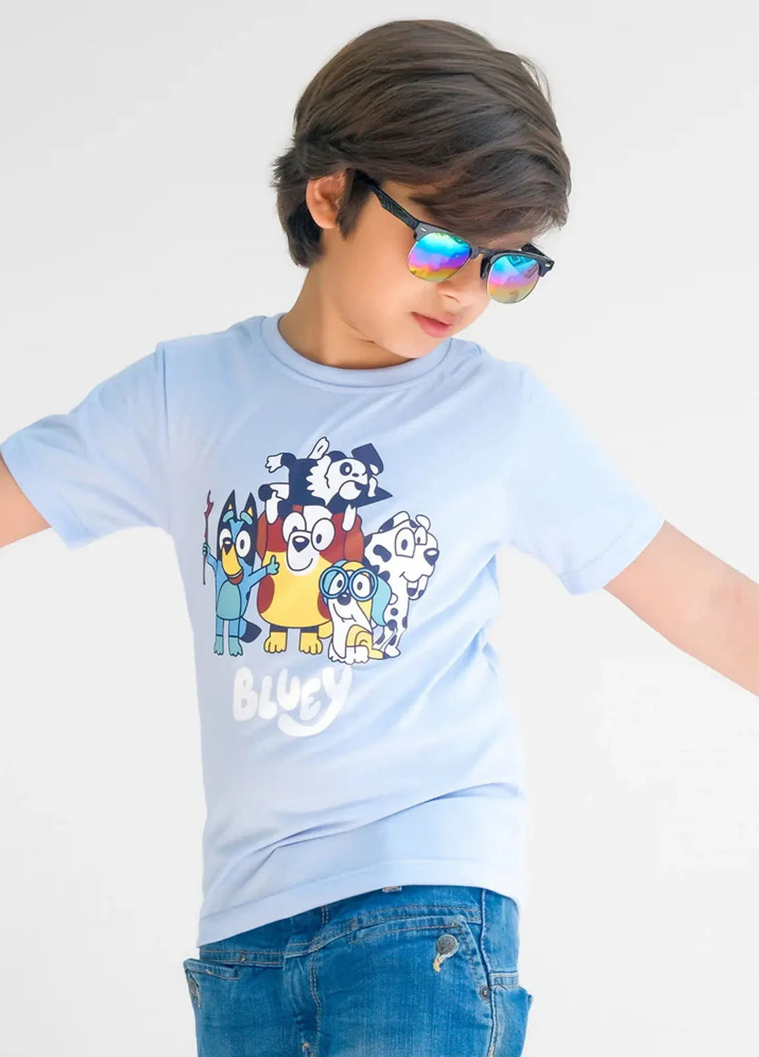 Baby Nest Kids T Shirt Dogs Life Sky Blue