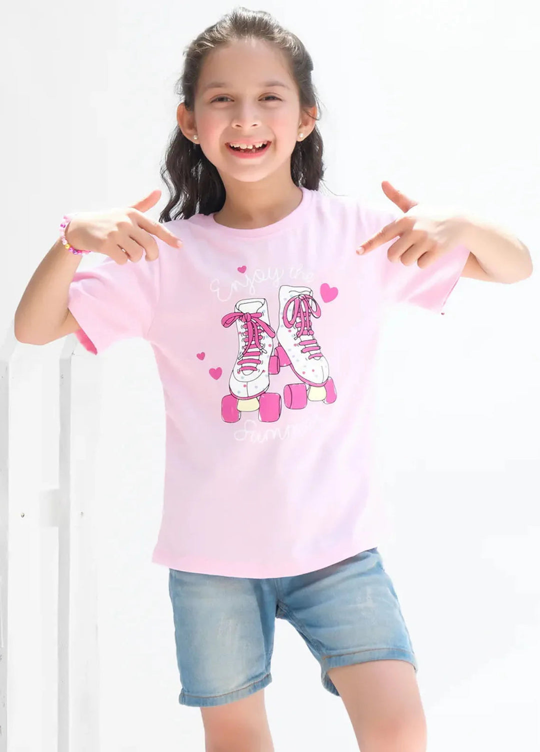 Baby Nest Kids T Shirt Enjoy The Summer Pink